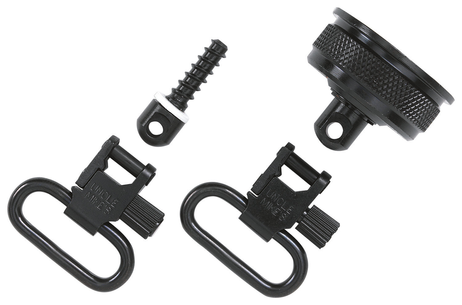 Uncle Mike's QD Mag Cap Swivel Set 1 Inch Blued 12 Gauge Remington 11-87