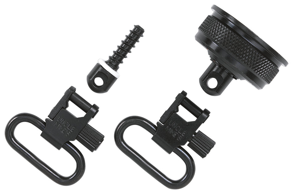 Uncle Mike's QD Mag Cap Swivel Set 1 Inch Blued 12 Gauge Remington 11-87