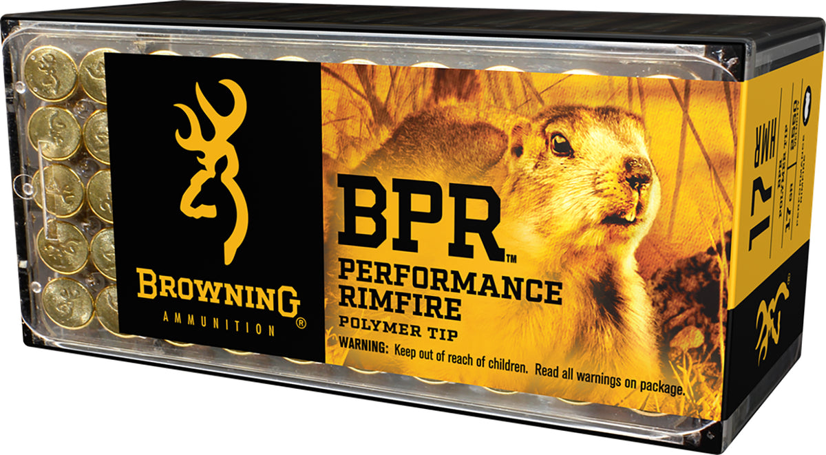 Browning BPR Performance Rimfire Performance Polymer Tip 17 Grain .17 HMR 2550 fps 020892103993