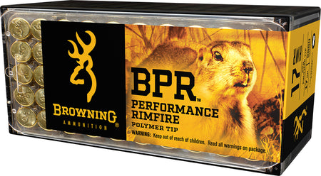 Browning BPR Performance Rimfire Performance Polymer Tip 17 Grain .17 HMR 2550 fps 020892103993