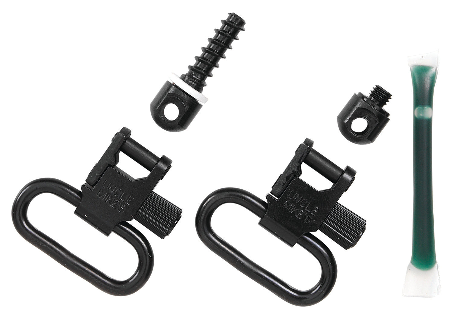 Uncle Mike's 15312 QD 115 LRB Blued 1" Fore End Band Swivel Set for Tube Mag Lever Rifles and Shotguns