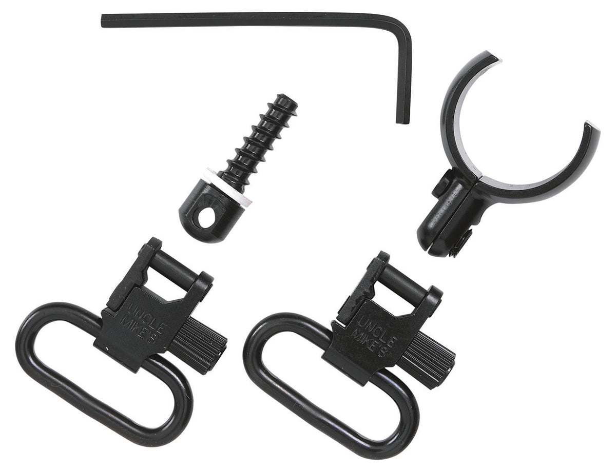 Uncle Mike's Magnum Split Barrel Band Swivel Set 1 Inch QD Blued Winchester 101 12 Gauge