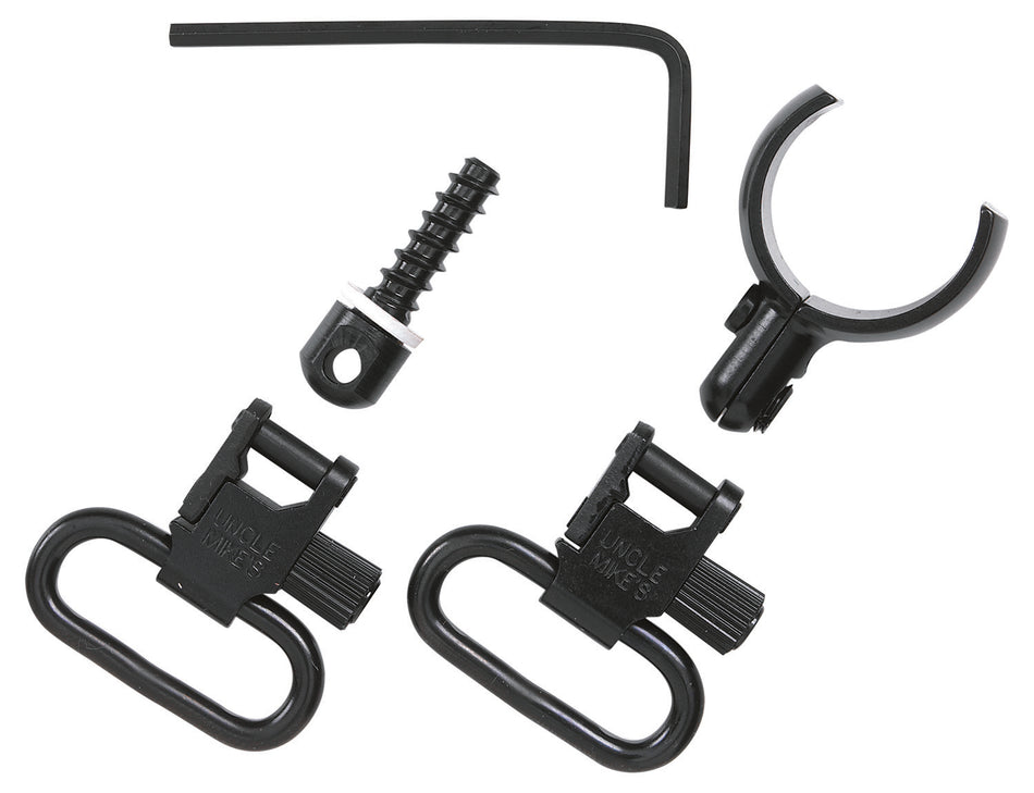 Uncle Mike's Magnum Split Barrel Band Swivel Set 1 Inch QD Blued Winchester 101 12 Gauge