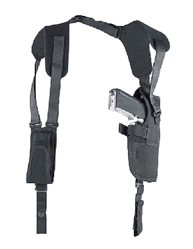 Uncle Mike's Pro-Pak Size 15 Vertical Shoulder Holster Black Nylon Harness Large Semi-Auto 3.75-4.5" Barrel RH