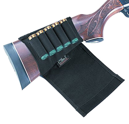 Uncle Mike's 5rd Shotgun Buttstock Shell Holder Nylon Black Hook & Loop 88492