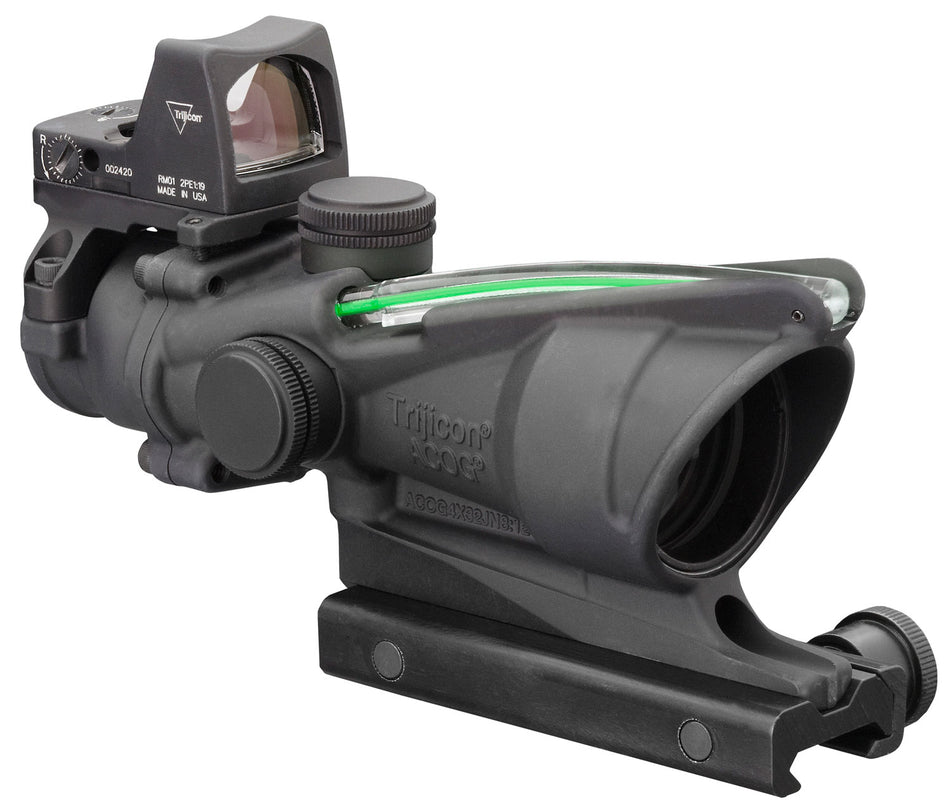 Trijicon 100552 ACOG Combo 4x32mm Dual Illuminated Green .223 BDC Scope with RMR Type 2 3.25 MOA