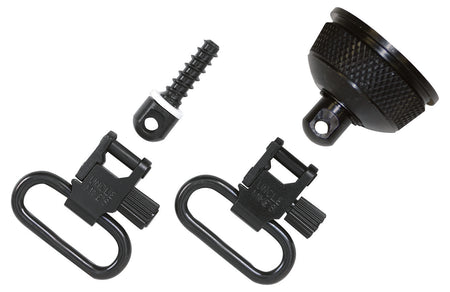 Uncle Mike's 18002 Steel Blued Mag Cap QD Swivel Set 1" Loop Remington 870 Express 12 Gauge Wood Stock
