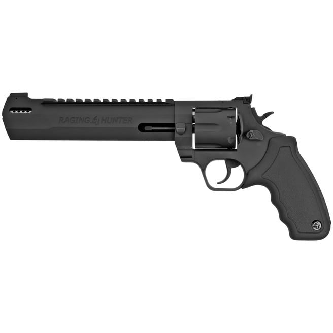 Taurus 2-440081RH Raging Hunter 44 Rem Mag 6rd 8.37" Black Stainless Steel Barrel Matte Black Oxide Steel Frame & Cylinder Black Rubber with Integrated Red Cushion Insert Grip