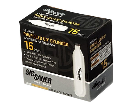 Sig Sauer AC1215 Prefilled CO2 Cylinders 12 Gram Pack of 15
