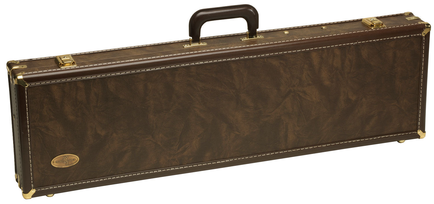 Browning Traditional Over/Under Shotgun Case Solid Wood Brown Vinyl Fleece-Fitted Interior