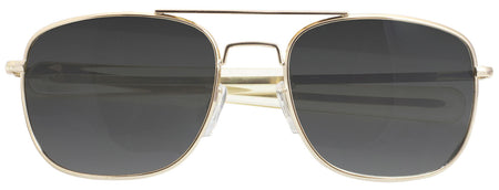 Humvee HMV52BGOLD Adult Gray Lens Military Sunglasses Polarized Gold Frame High-Nickel Copper Alloy