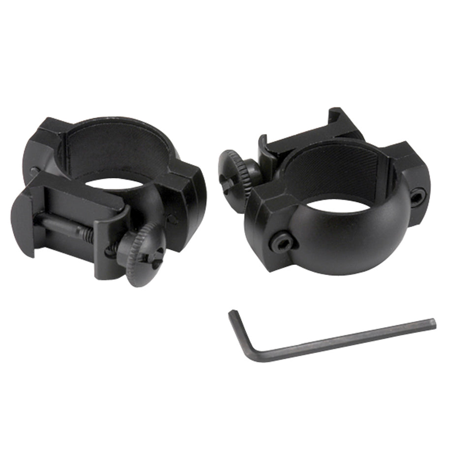 Excalibur Flat Black 30mm Scope Rings Weaver Base Compatible