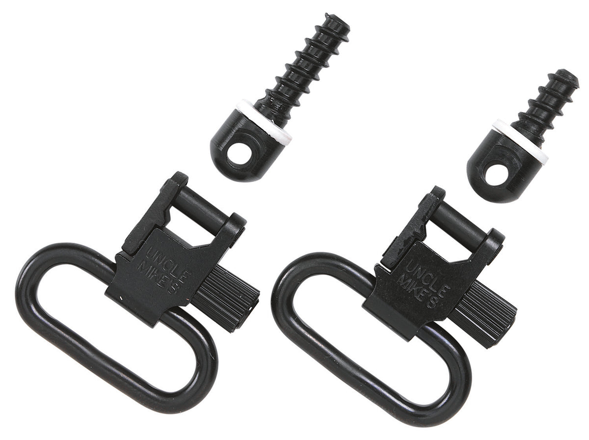 Uncle Mike's Super Swivel 1.25 Inch QD Tri-Lock Blued for Rifles with Wood Forend