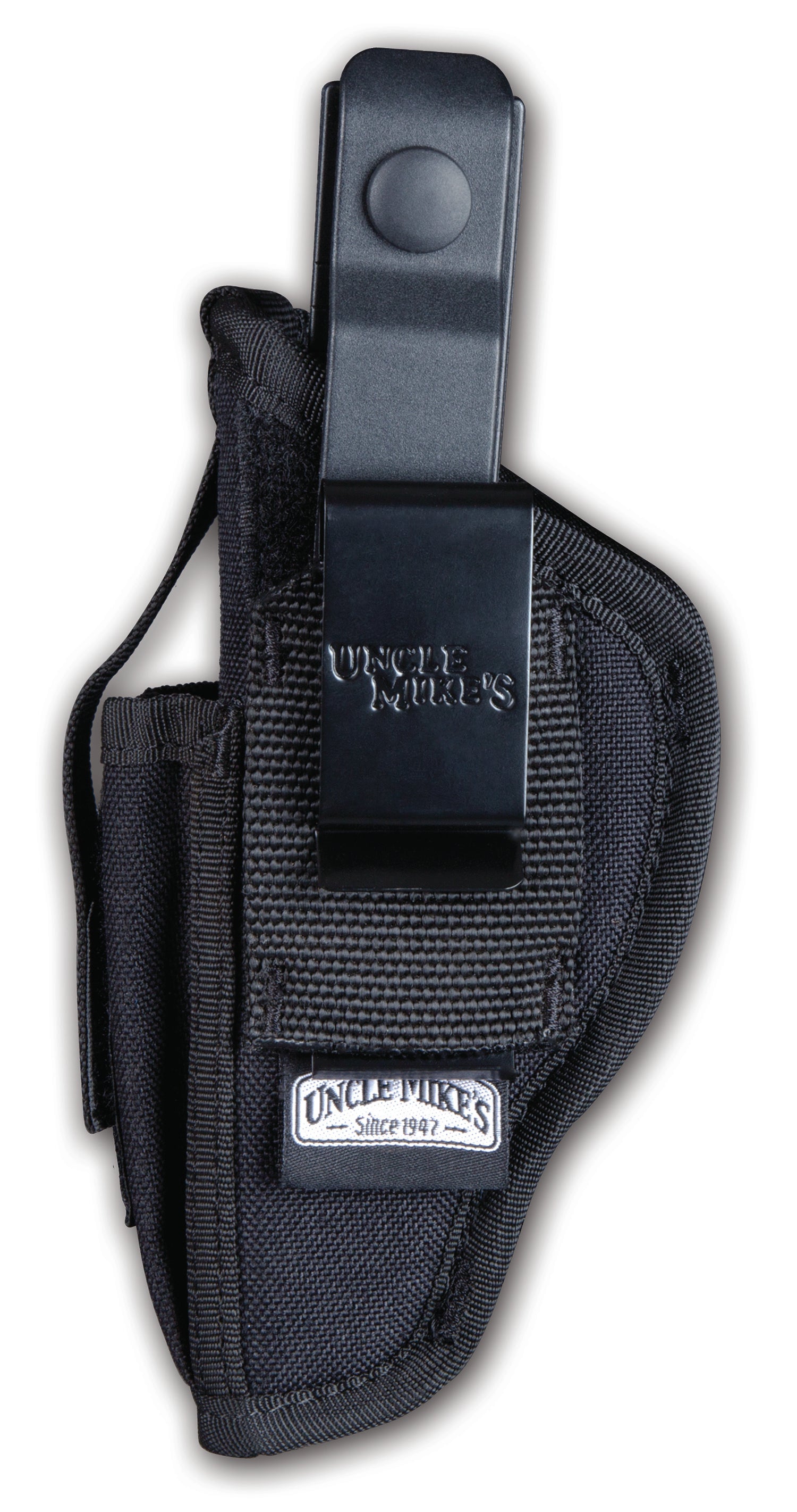 Uncle Mike's Sidekick Hip Holster Size 02 Black Kodra Nylon IWB/OWB Fits Med/Large DA Revolver 3-4" Barrel Ambi
