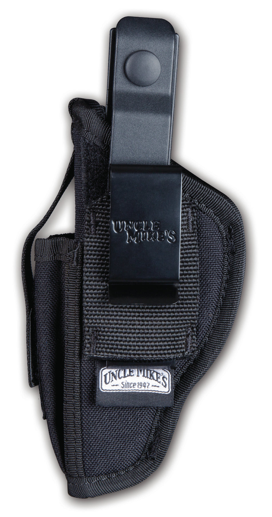 Uncle Mike's Sidekick Hip Holster Size 02 Black Kodra Nylon IWB/OWB Fits Med/Large DA Revolver 3-4" Barrel Ambi