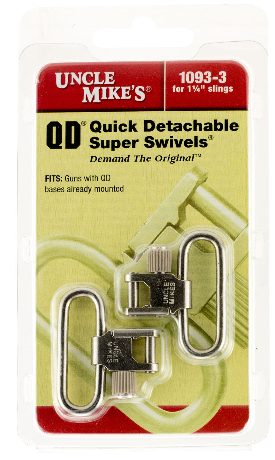 Uncle Mike's Super Swivel 1.25 Inch Loop QD Tri-Lock Nickel Plated