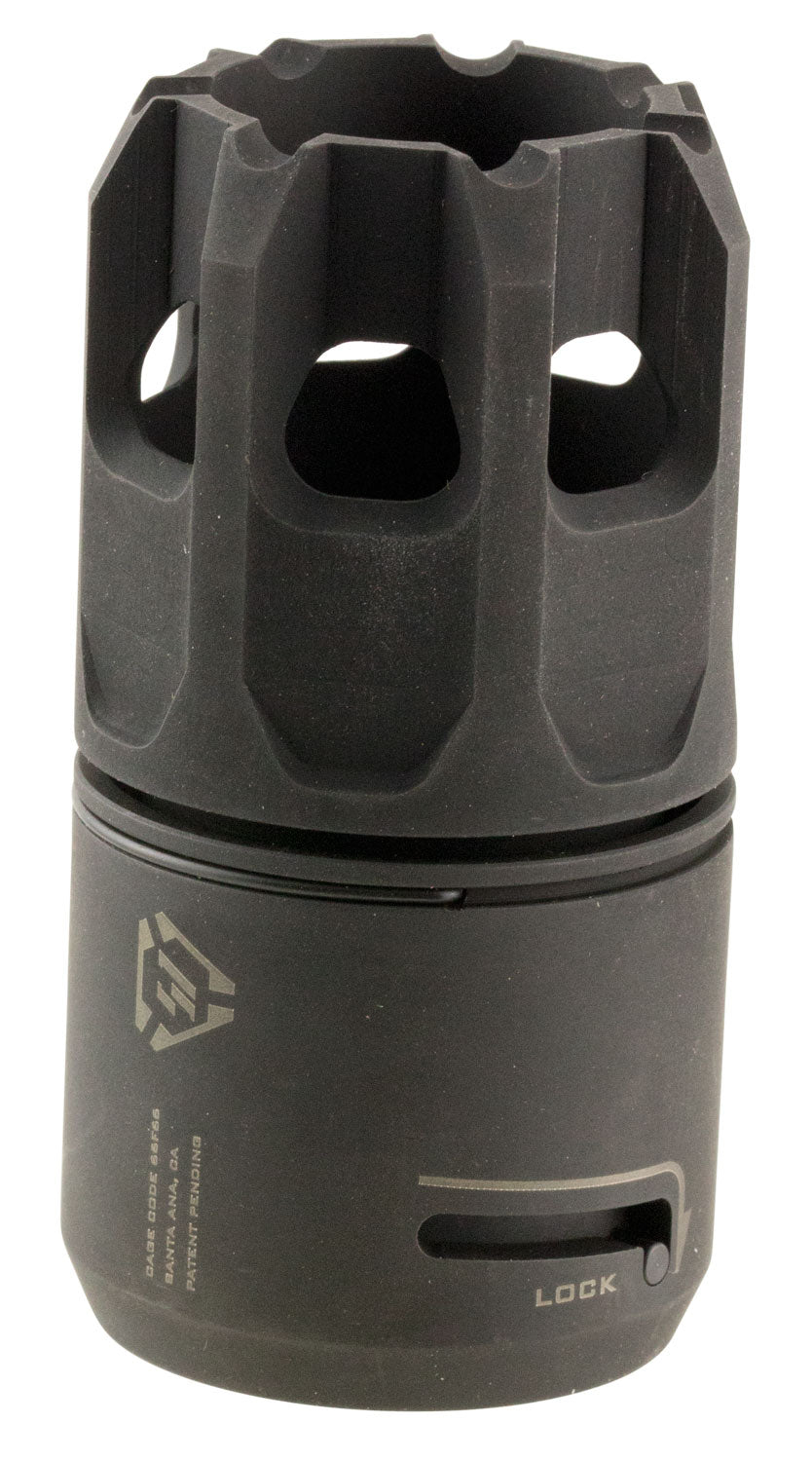 Strike Industries Oppressor Linear Blast Shield Black Nitride Carbon Steel Muzzle Device