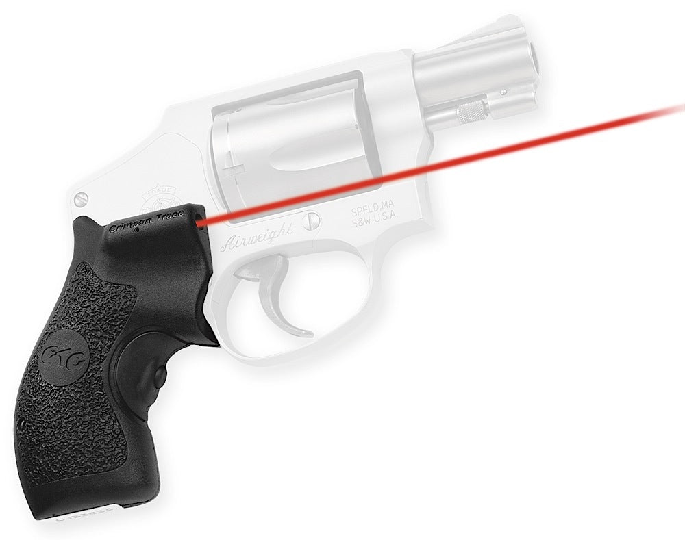 Crimson Trace 011870 Red Laser Grip Sight for Smith & Wesson J-Frame Round Butt, 633nM 5mW Black Polymer