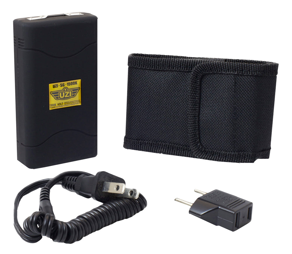 Uzi Accessories UZISG1500 Black Rechargeable Stun Gun 1.5-Million Volt