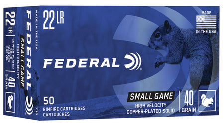 Federal .22 Long Rifle  40 grain Copper-Plated Round Nose ammunition