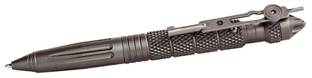 Uzi Accessories UZITACPEN4GM 6" Gun Metal Aluminum Tactical Pen with Glass Breaker and Cuff Key