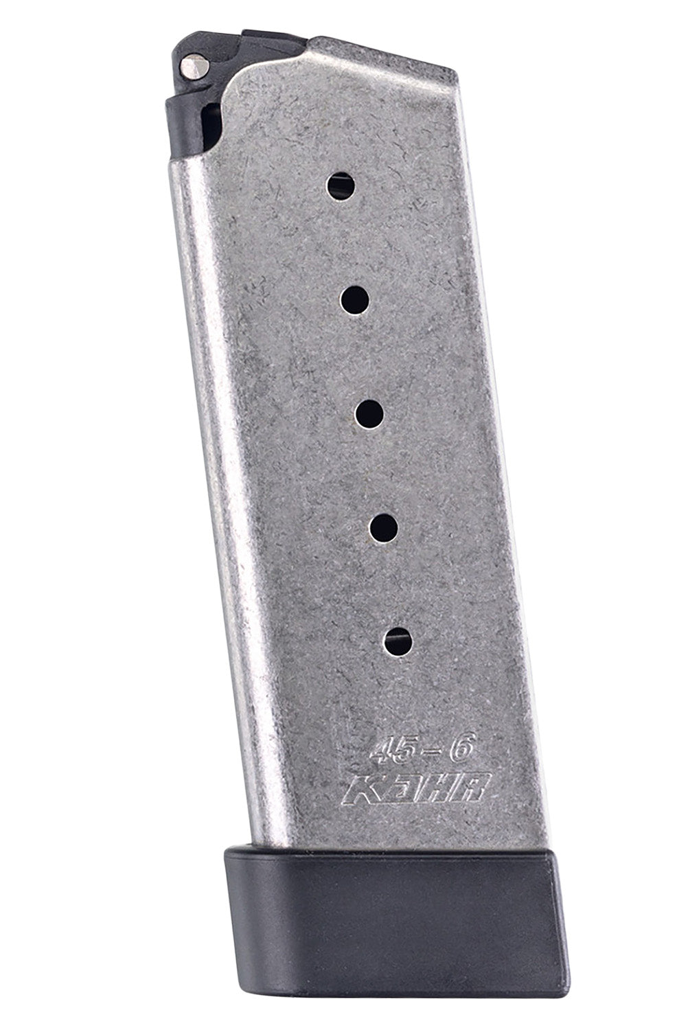 Kahr K625G .45 ACP 6rd OEM Stainless Detachable Magazine with Grip Extension for CM/PM