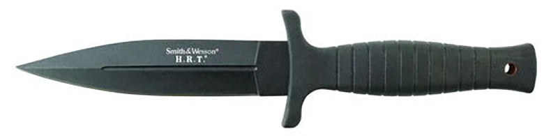 S&W HRT 9 Inch False Edge Boot Knife Full Tang with Leather Sheath