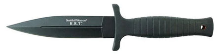 S&W HRT 9 Inch False Edge Boot Knife Full Tang with Leather Sheath