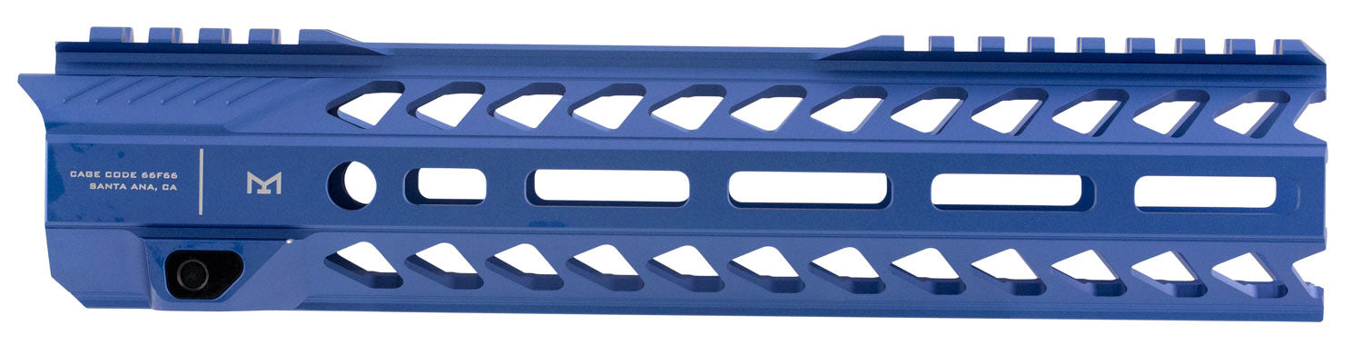 Strike Industries Blue Aluminum 10" M-LOK Strike Rail Handguard for AR-15
