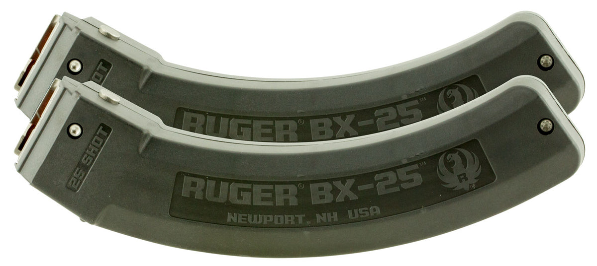 Ruger 90548 .22 LR 25rd BX-25 Black Magazine Fits 10/22/SR/Charger/77/22 2-Pack Value