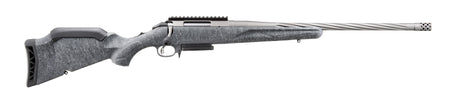 Ruger 46903 American II Full Size 7mm-08 Rem 3+1 20" Gun Metal Gray Cerakote Spiral Fluted Threaded Barrel & Alloy Steel Receiver w/Picatinny Rail, Gray Splatter Adj LOP Synthetic Stock