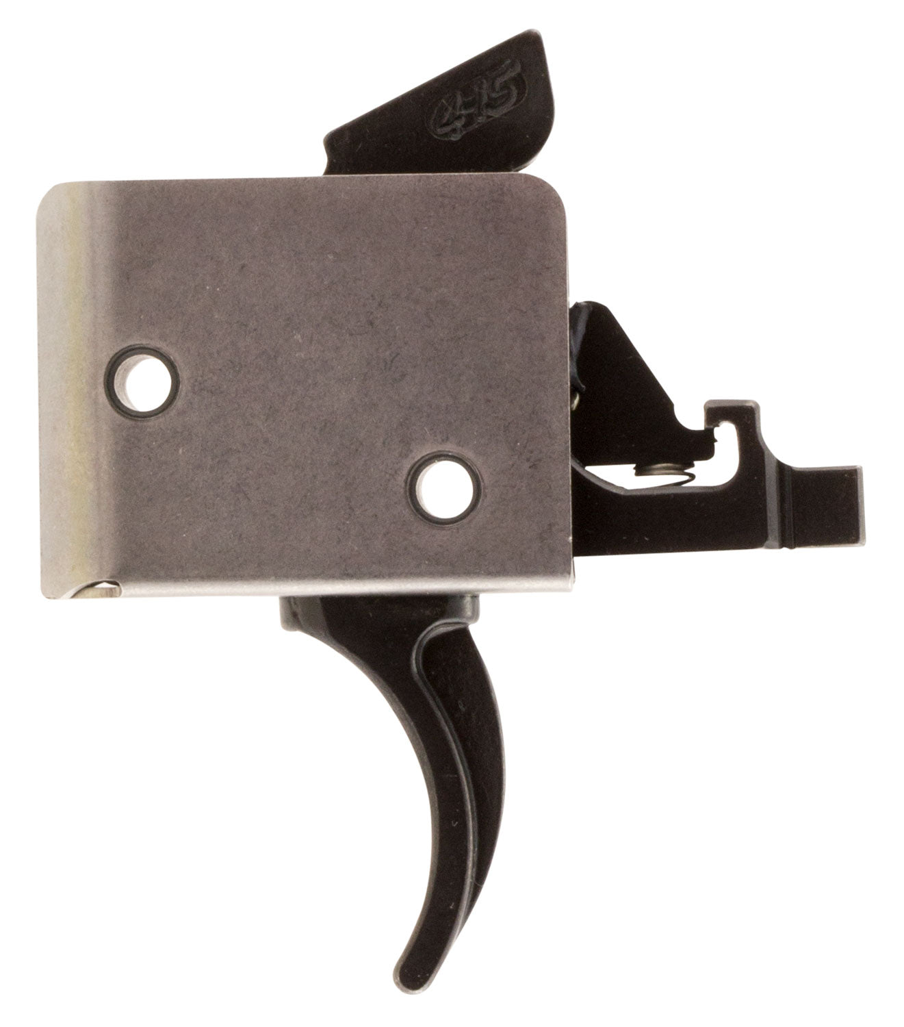 CMC Triggers 92502 AR-15 Drop-In Curved Two-Stage Trigger with 2 lb Pull Weight, Black/Silver