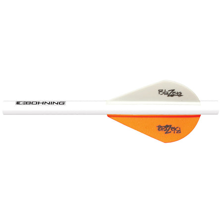 Bohning Blazer QuikFletch 6 pk. Neon Orange/White Fletching