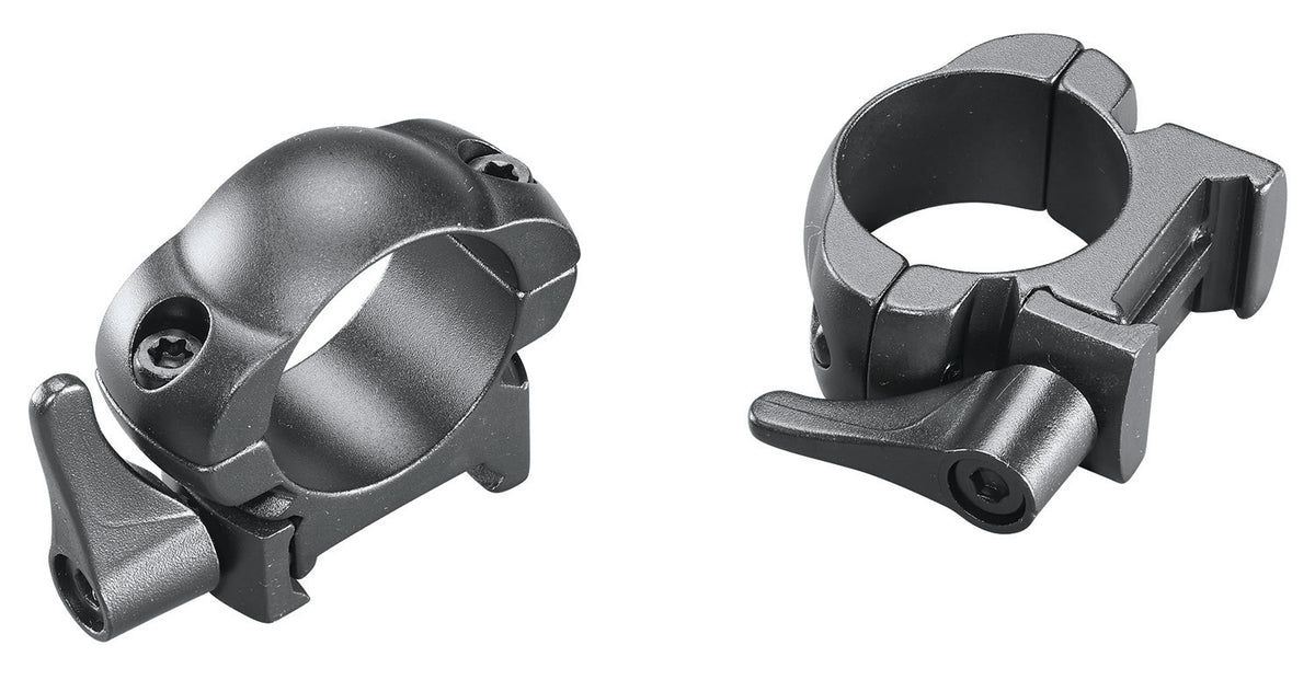 Weaver Mounts Lever Lok Rings 1" Medium Matte Black