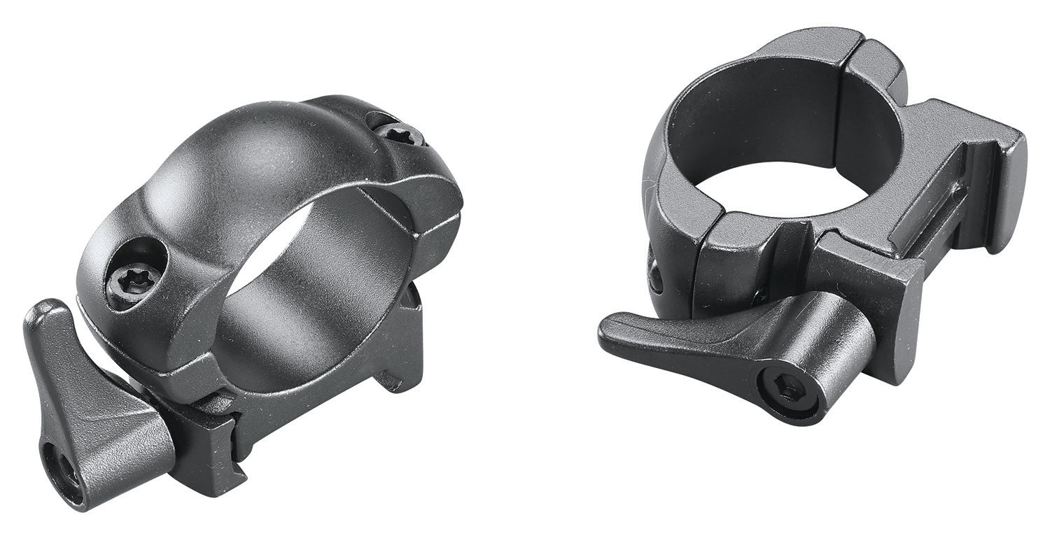 Weaver Mounts Lever Lok Rings 1" Medium Matte Black