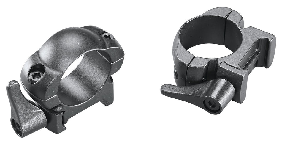 Weaver Mounts Lever Lok Rings 1" Medium Matte Black