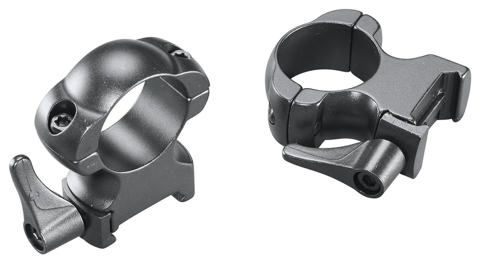 Weaver Mounts Lever Lok Rings 1" Extra High Matte Black