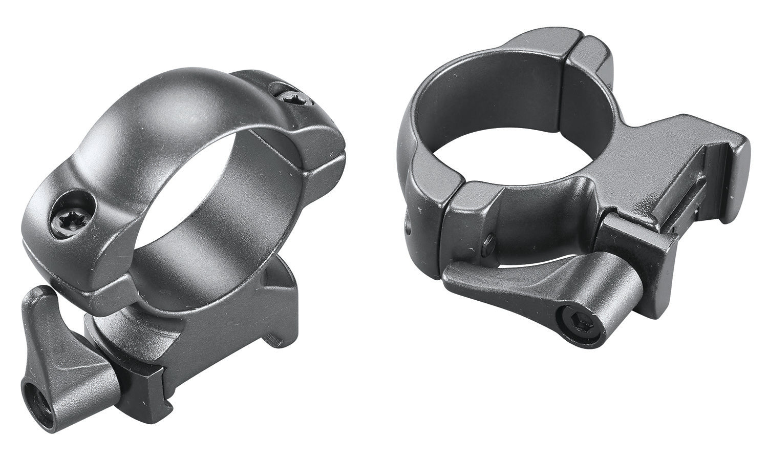 Weaver Mounts Lever Lok Rings 30mm High Matte Black