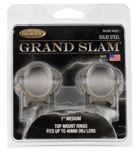 Weaver Mounts Grand Slam Rings 1" Medium Silver