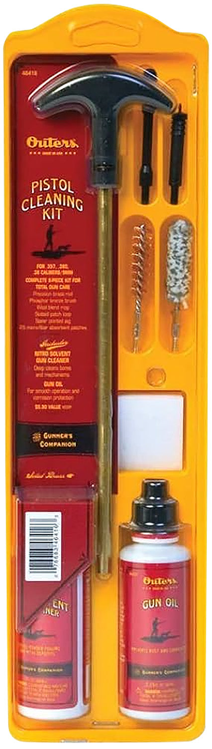 Outers 46410 Universal .22-.45 Cal Pistol Kit with Phosphor Bronze Brush
