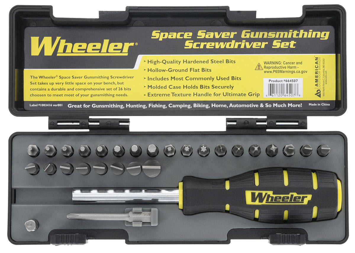 Wheeler 664507 Compact Gunsmithing Screwdriver Set, Gray Steel