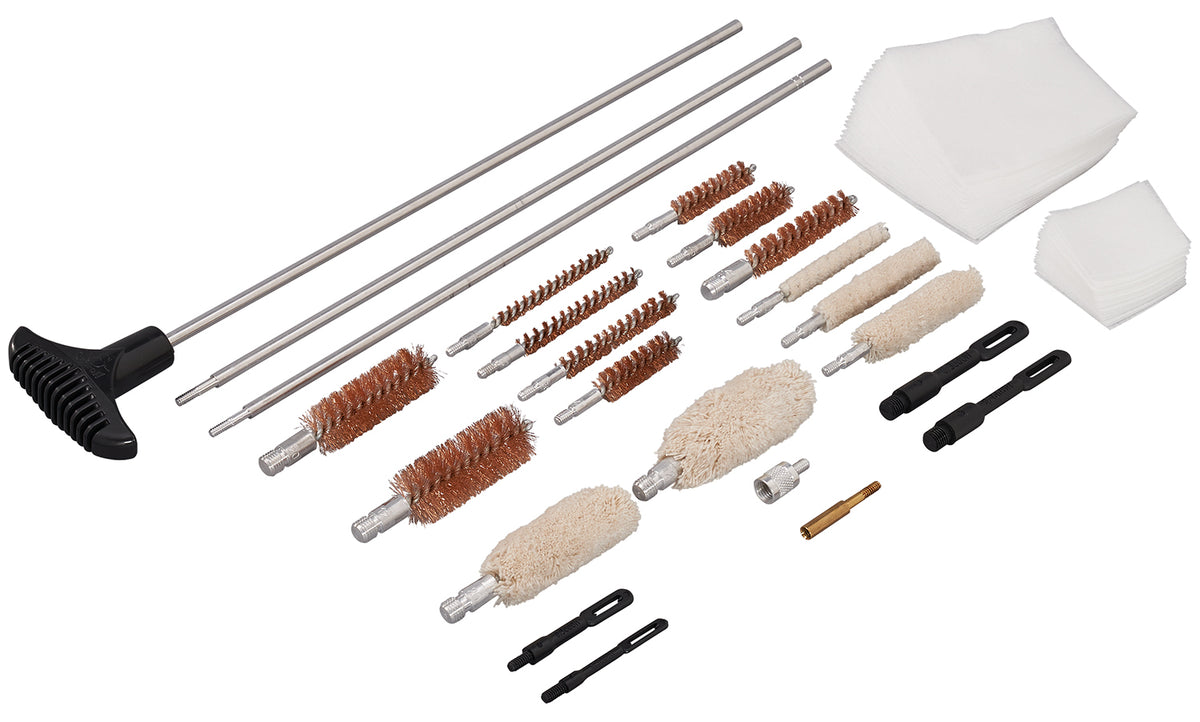 Hoppe's UAC76 Universal Gun Cleaning Accessory Kit Multi-Caliber, Silver Hard Case