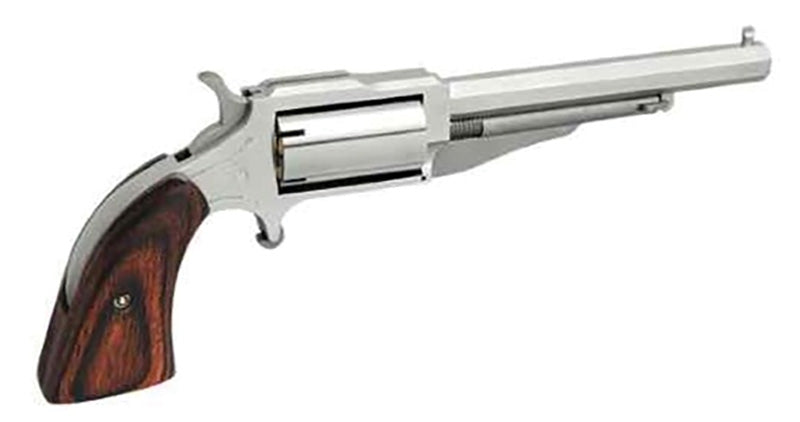 NAA 1860 Earl Companion .22 Caliber Cap & Ball Revolver Kit - 4 Inch Stainless Barrel, Rosewood Grip, 5 rd