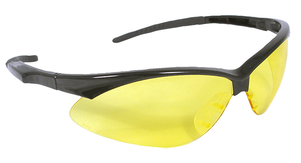 Radians OB140CS Outback Adult Eye Protection Amber Lens Anti-Fog Black Frame