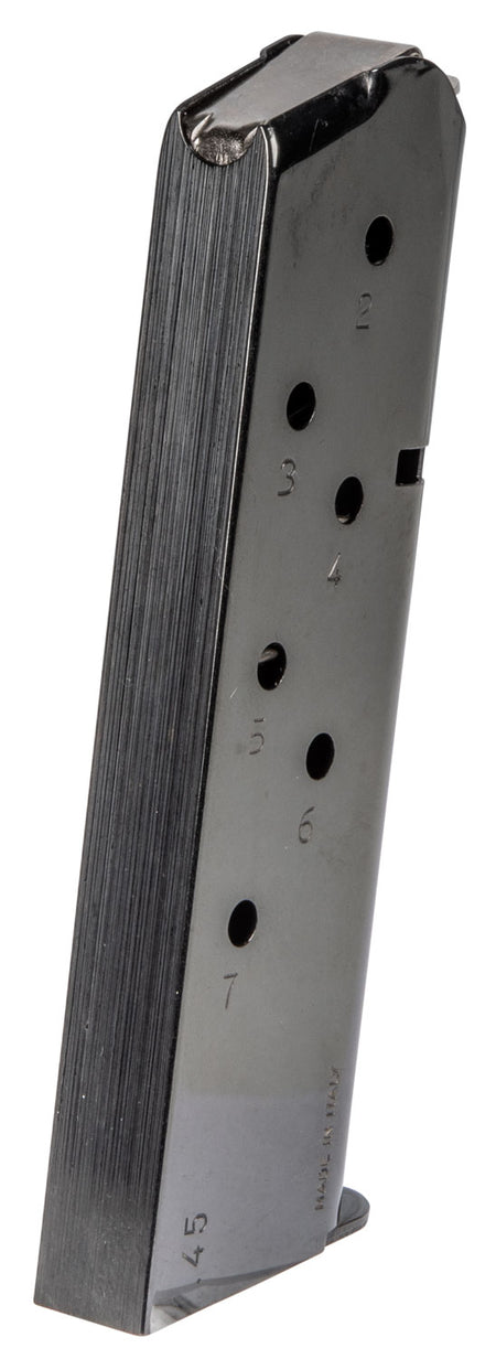 Mec-Gar .45 ACP 7rd Blued Carbon Steel Standard Magazine for 1911 Government