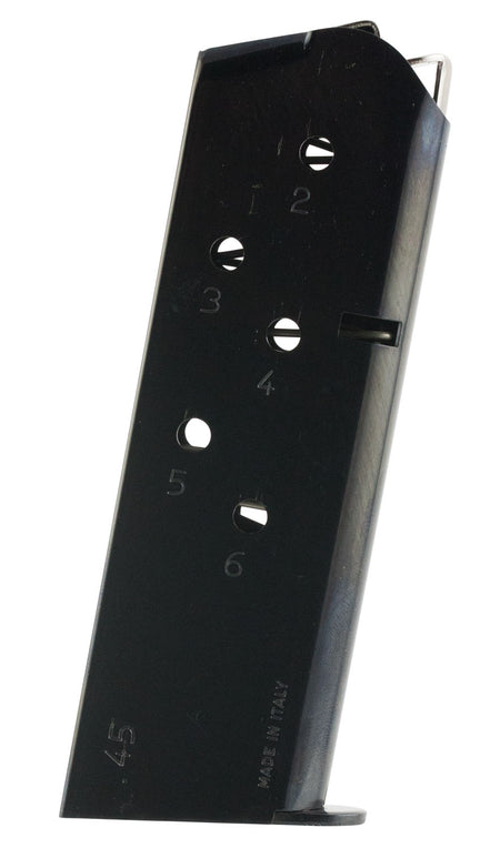 Mec-Gar 6rd .45 ACP 1911 Officer Blued Standard Detachable Magazine