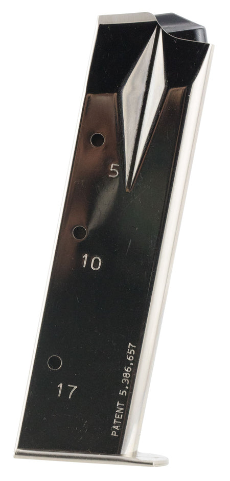 Mec-Gar 17rd 9mm Luger Ruger P85/P89/P93/P94/P95 Nickel Detachable Magazine