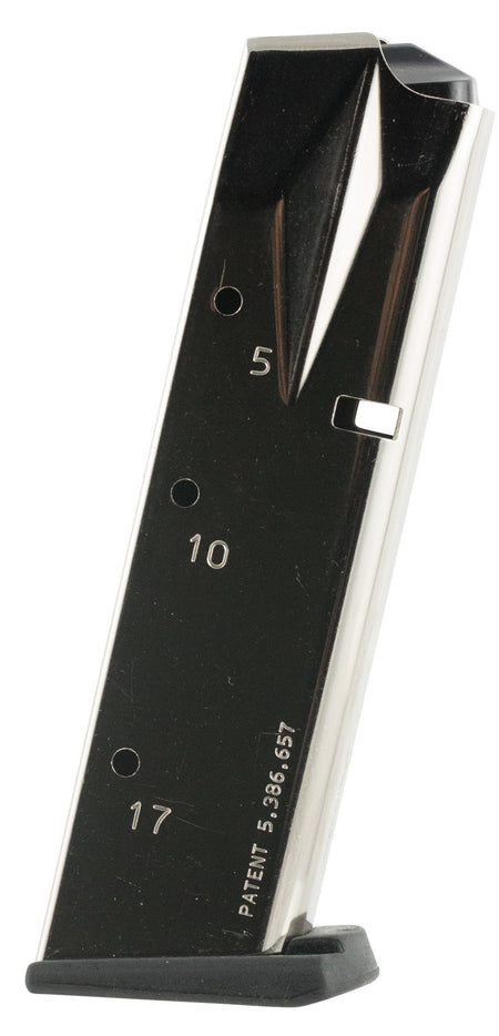 Mec-Gar 17rd 9mm Luger S&W 659/910/915/5900 Nickel Detachable Magazine