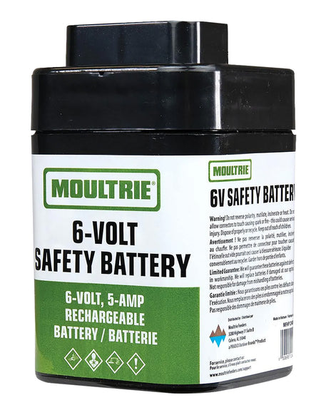 Moultrie MFHP12406 Black 6V Rechargeable Safety Battery Compatible with Moultrie Feeders