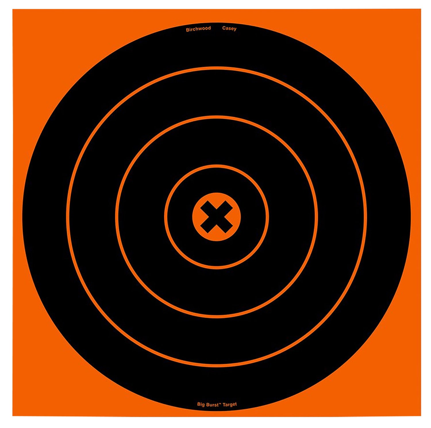 Birchwood Casey Big Burst Revealing 12" Bullseye Paper Target Black/Orange 3 Pack